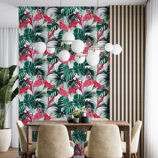 Papel pintado - Flamencos Rosados