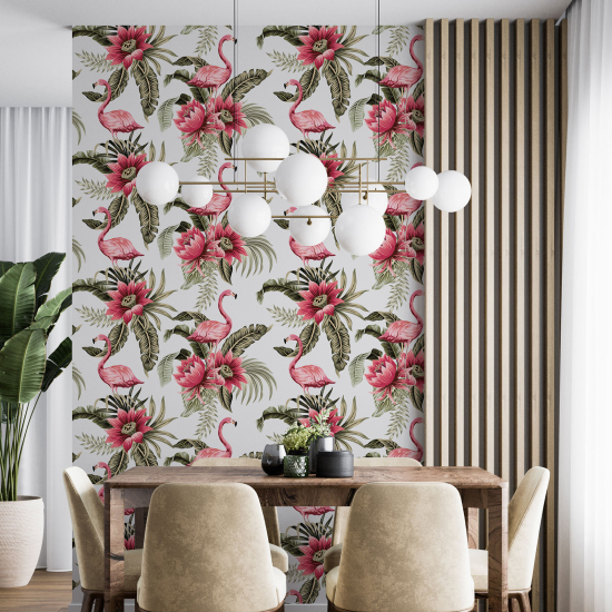 Papel pintado - Flamencos Rosados