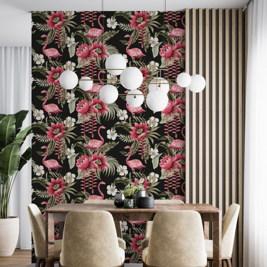 Papel pintado - Flamencos Rosados