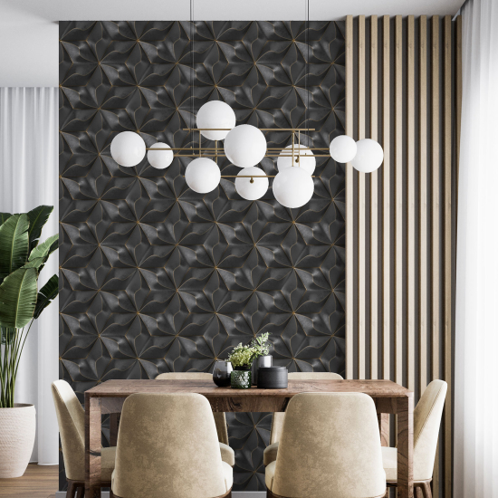 Papel pintado - Flores 3D