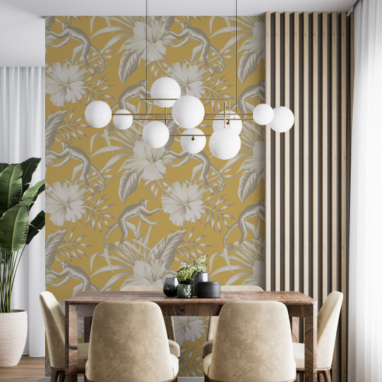 Papel pintado - Flores Animales