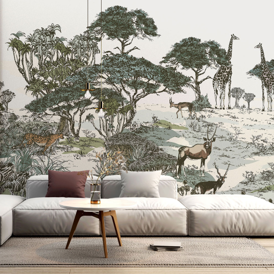 Papel pintado panorámico - Animales de la Selva