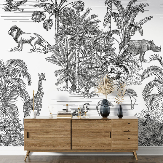 Papel pintado panorámico - Animales de la Selva