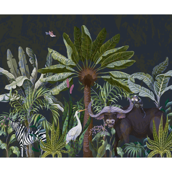 Papel pintado panorámico - Animales de la Selva