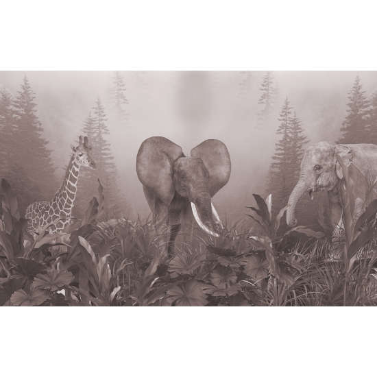 Papel pintado panorámico - Animales de la Selva