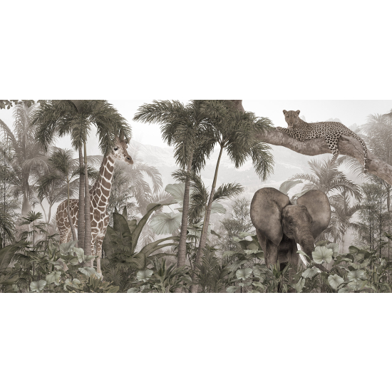 Papel pintado panorámico - Animales de la Selva