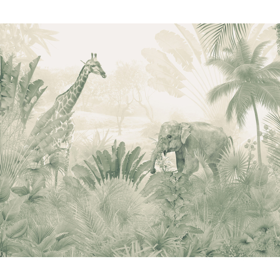 Papel pintado panorámico - Animales de la Selva