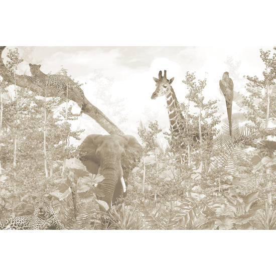 Papel pintado panorámico - Animales de la Selva