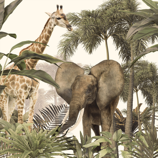 Papel pintado panorámico - Animales de la Selva