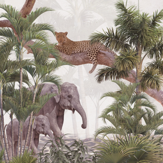 Papel pintado panorámico - Animales de la Selva