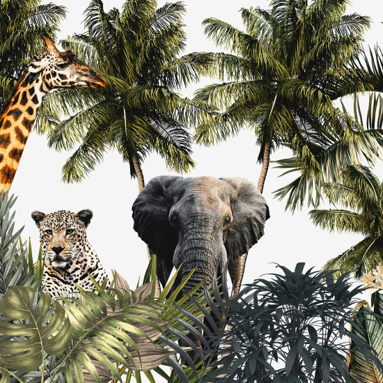 Papel pintado panorámico - Animales de la Selva