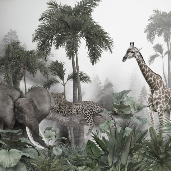 Papel pintado panorámico - Animales de la Selva