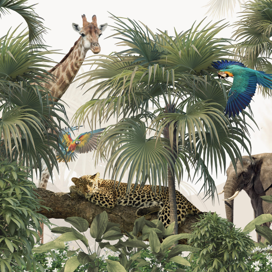Papel pintado panorámico - Animales de la Selva