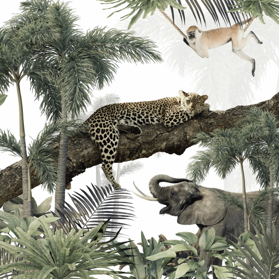 Papel pintado panorámico - Animales de la Selva