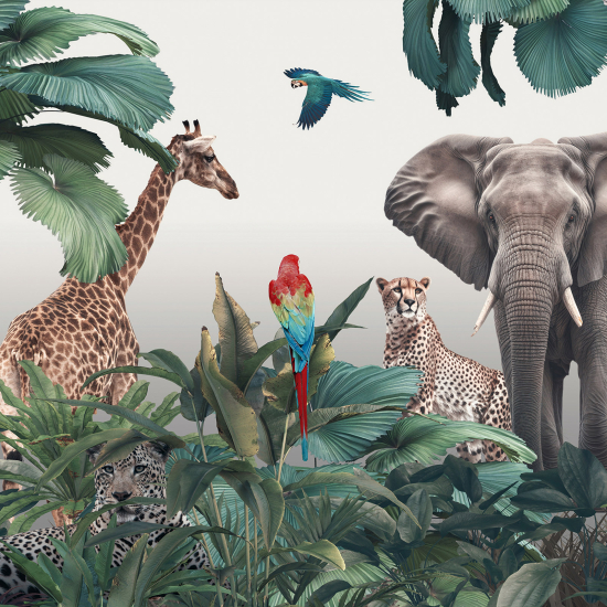 Papel pintado panorámico - Animales de la Selva