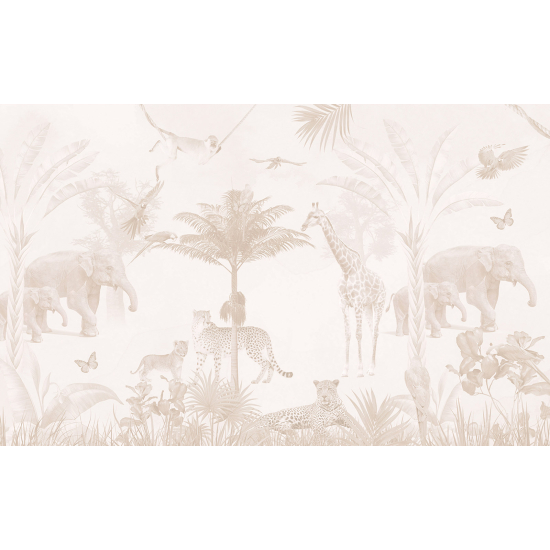 Papel pintado panorámico - Animales de la Selva