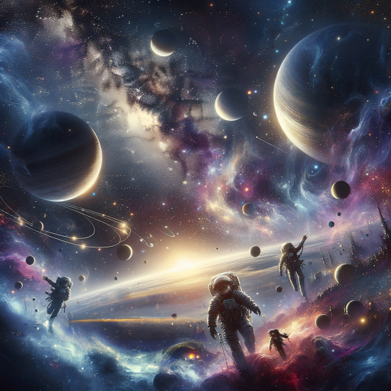 Papel pintado panorámico - Astronautas