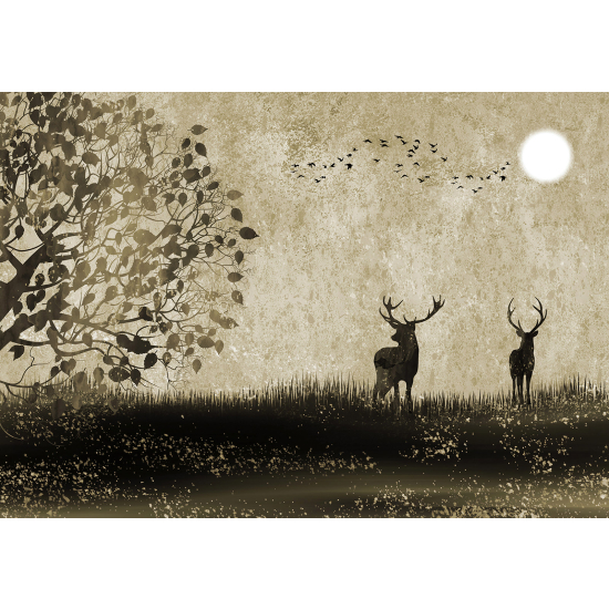 Papel pintado panorámico - Bosque Ciervos