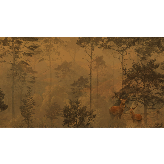 Papel pintado panorámico - Bosque Ciervos
