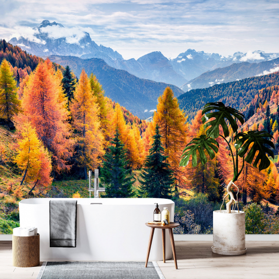 Papel pintado panorámico - Bosque Otoño