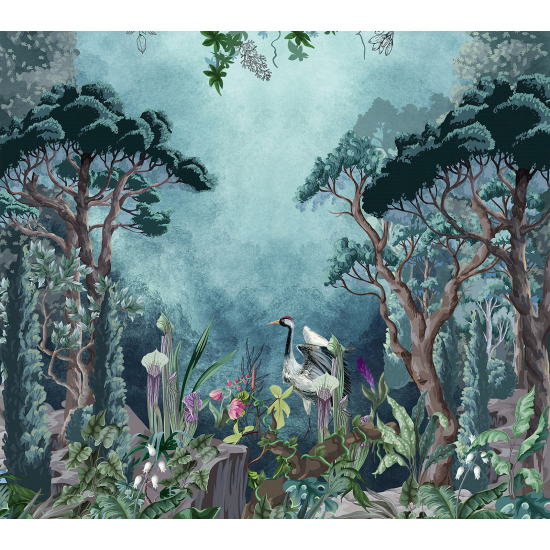 Papel pintado panorámico - Bosque Tropical Ave