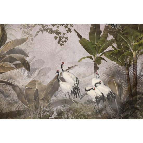 Papel pintado panorámico - Bosque Tropical Aves