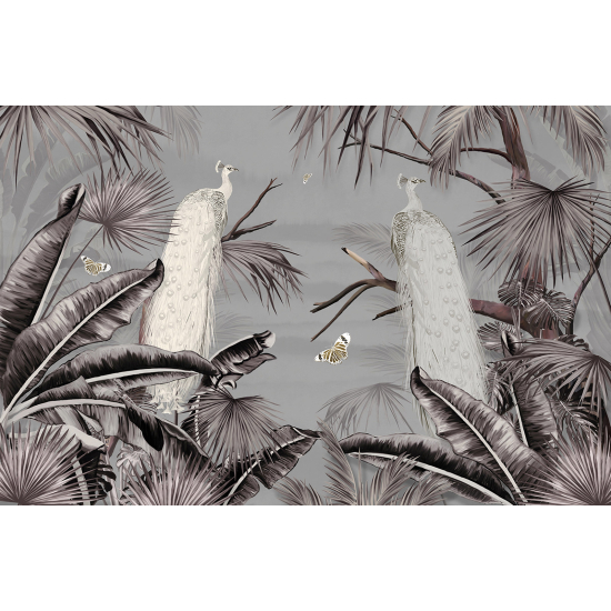 Papel pintado panorámico - Bosque Tropical Aves