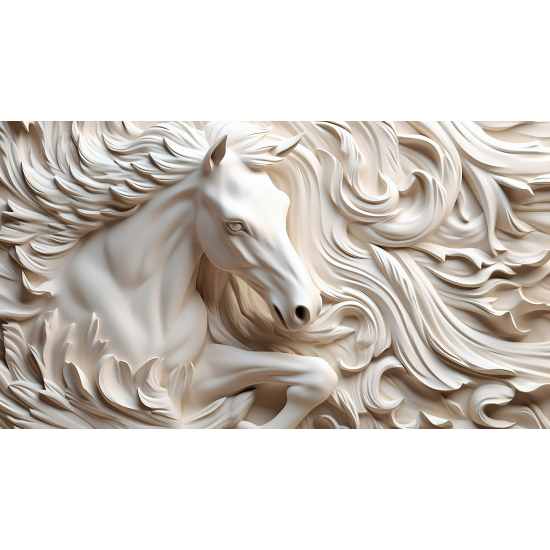 Papel pintado panorámico - Caballo 3D
