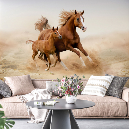 Papel pintado panorámico - Caballos