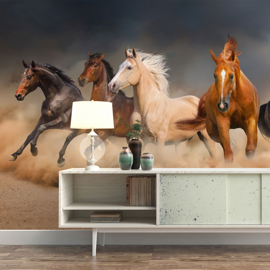 Papel pintado panorámico - Caballos