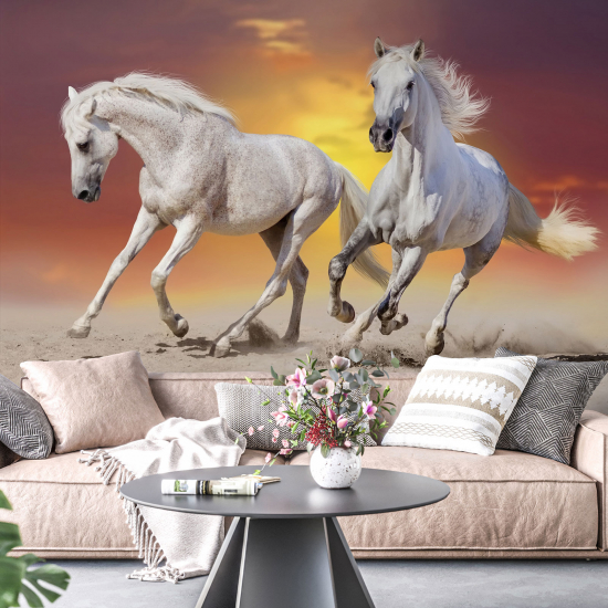 Papel pintado panorámico - Caballos