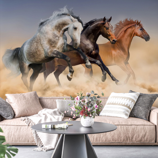 Papel pintado panorámico - Caballos