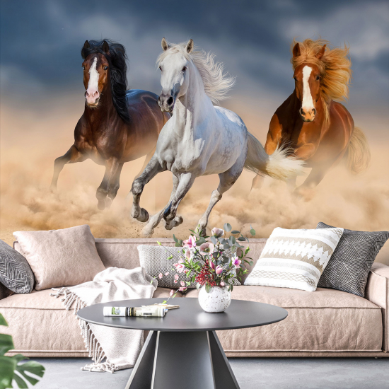 Papel pintado panorámico - Caballos