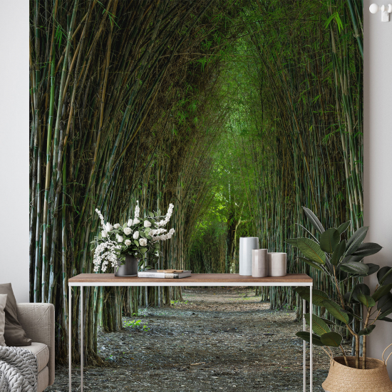 Papel pintado panorámico - Camino bosque