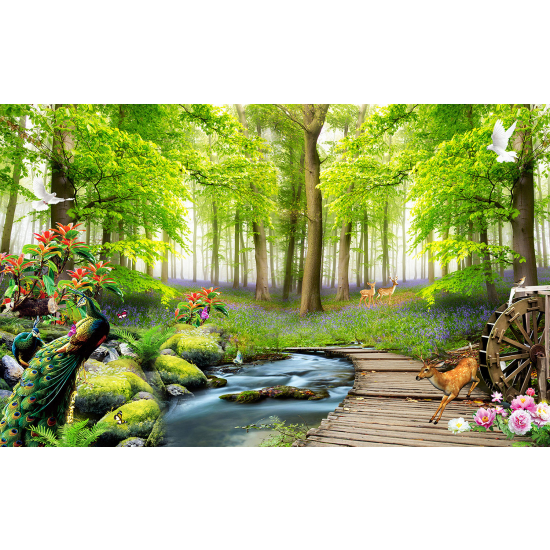 Papel pintado panorámico - Camino Bosque