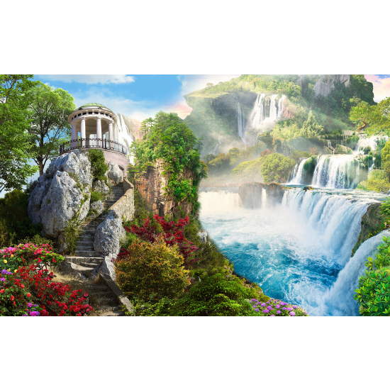 Papel pintado panorámico - Cascadas