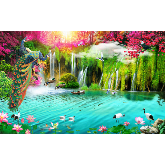 Papel pintado panorámico - Cascadas