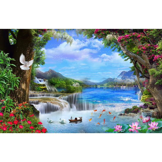 Papel pintado panorámico - Cascadas