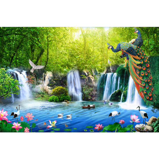 Papel pintado panorámico - Cascadas