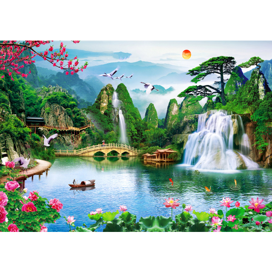 Papel pintado panorámico - Cascadas