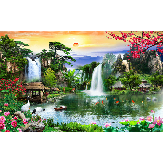Papel pintado panorámico - Cascadas