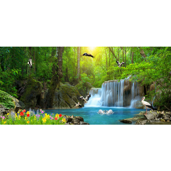 Papel pintado panorámico - Cascadas