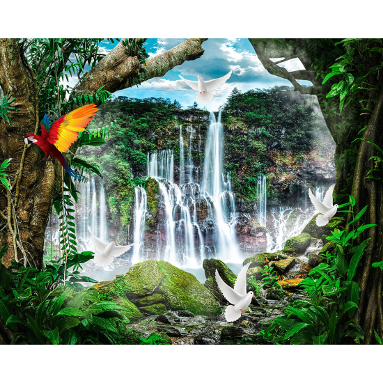 Papel pintado panorámico - Cascadas