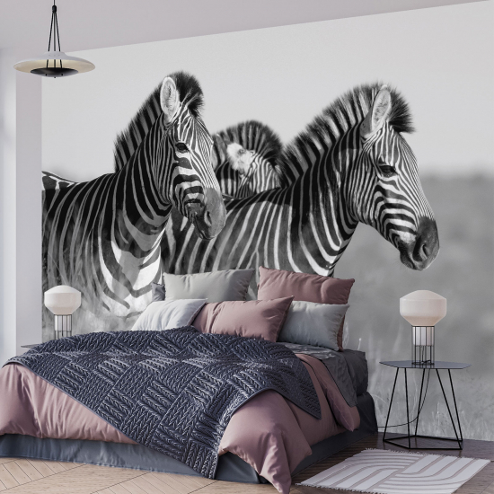 Papel pintado panorámico - Cebras