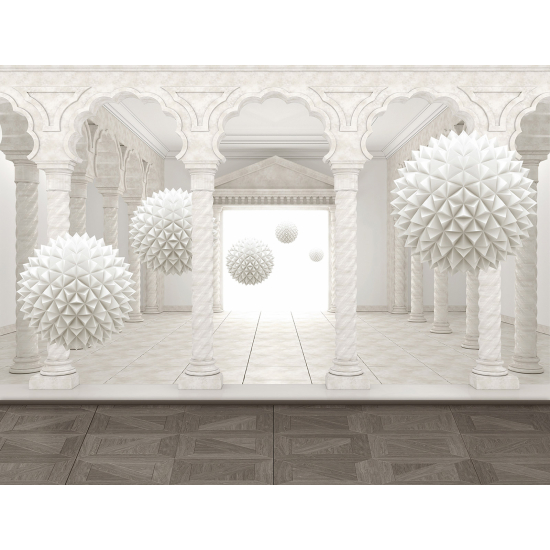 Papel pintado panorámico - Columnata 3D