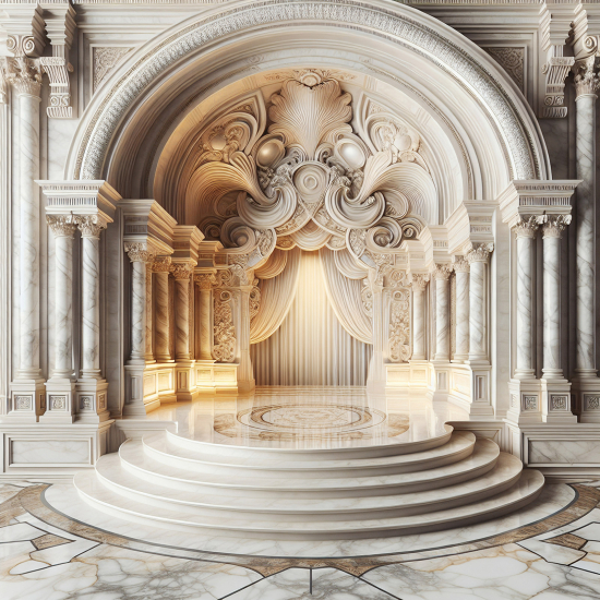 Papel pintado panorámico - Columnata 3D