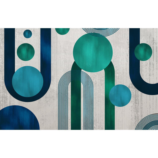 Papel pintado panorámico - Diseño de círculos
