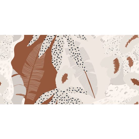 Papel pintado panorámico - Diseño de hojas