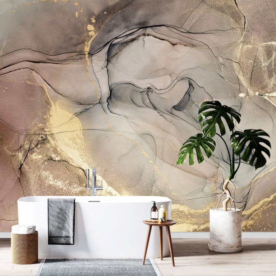 Papel pintado panorámico - Efecto marmoleado