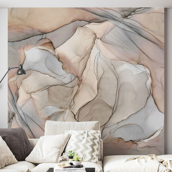 Papel pintado panorámico - Efecto marmoleado